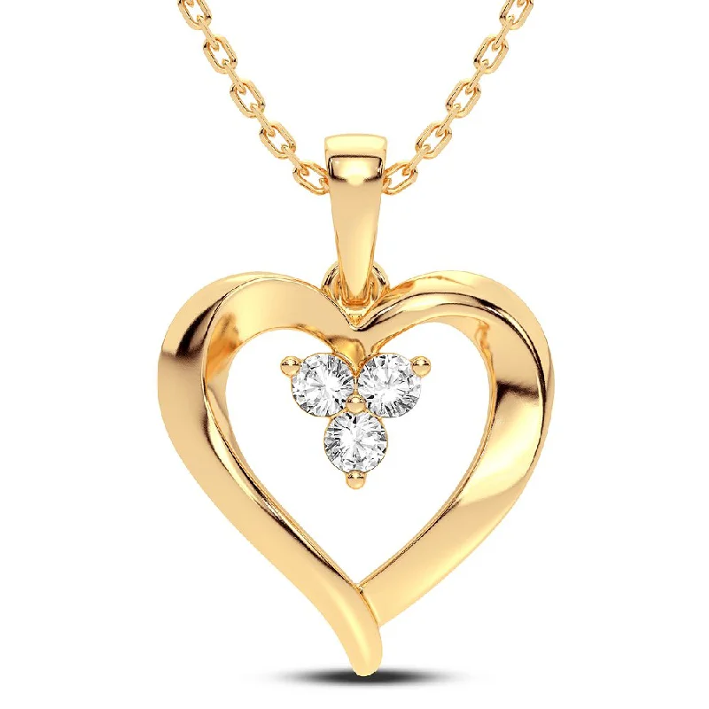 14K 0.12CT Diamond Pendant