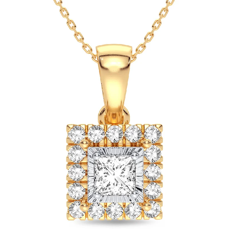 14K 0.25CT Diamond Pendant