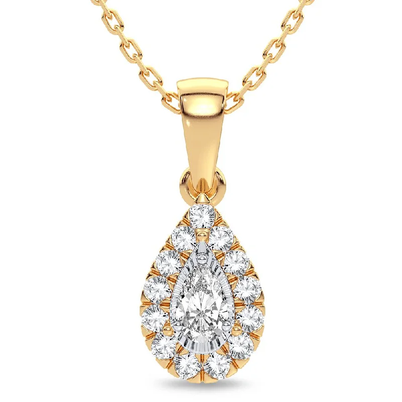 14K 0.25CT Diamond Pendant