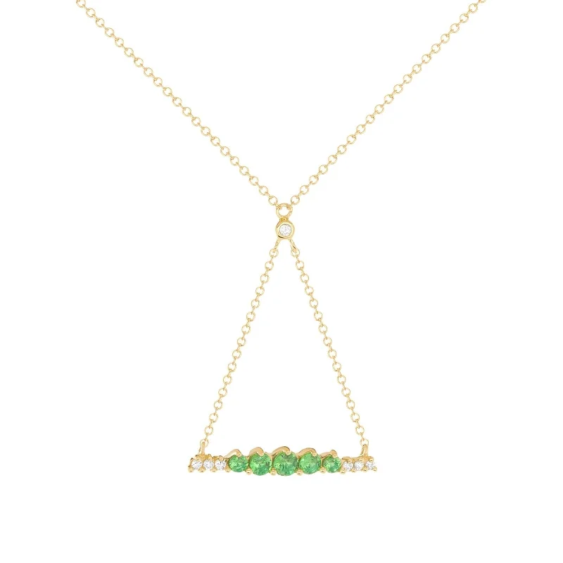 Annabell Green Garnet Necklace