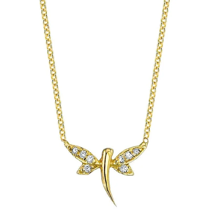 Dragonfly Diamond Necklace