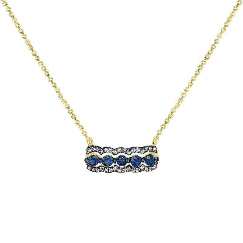 Emma Necklace Blue Sapphire