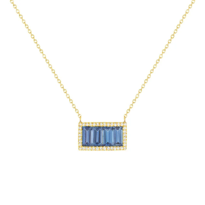 Truth London Blue Topaz and Diamond Necklace