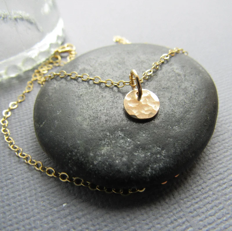 Petite Gold Disc Necklace