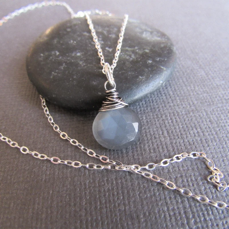 Gray Moonstone  Necklace