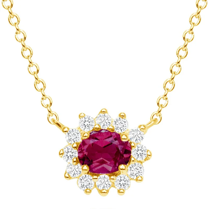 Mia Ruby and Diamond Necklace