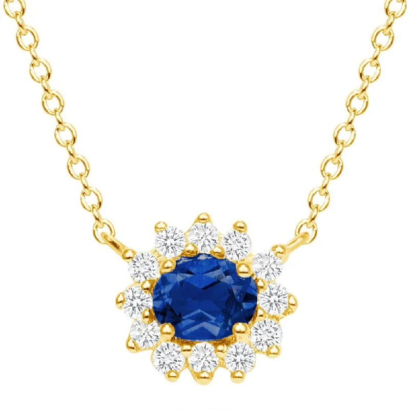 Mia Sapphire and Diamond Necklace