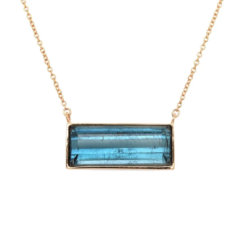 One of a Kind Blue Tourmaline Necklace