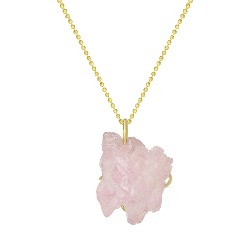 Crystalline Rose Quartz Necklace