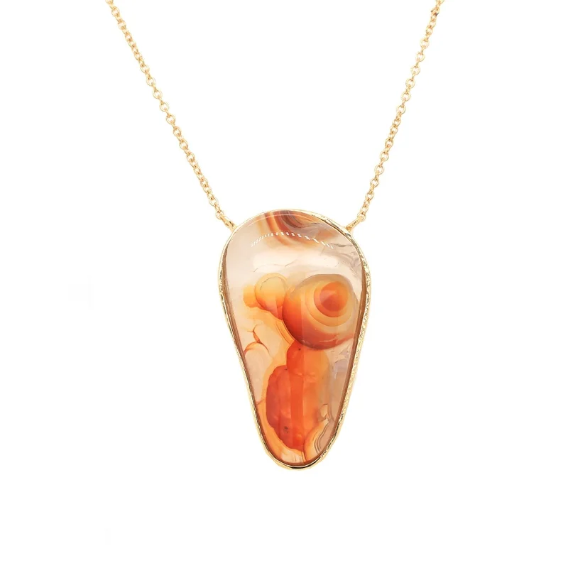 One of a Kind Fire Agate Necklace