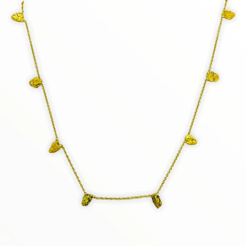 One of a Kind Gold Nugget Necklace