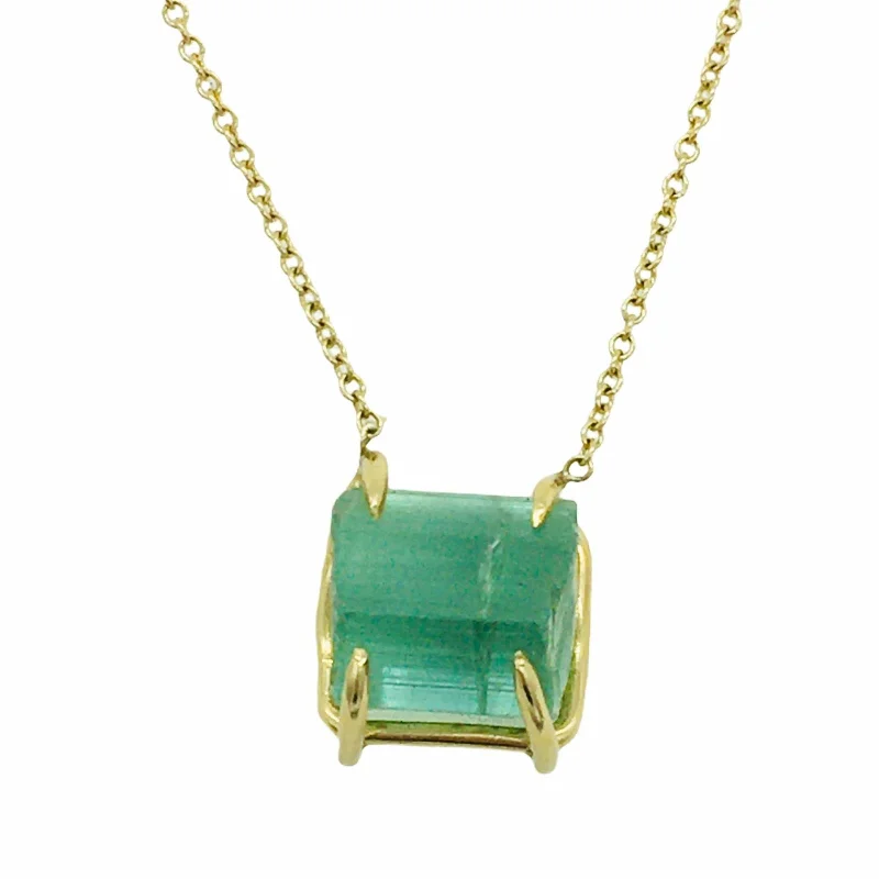 One of a Kind Green Tourmaline Necklace