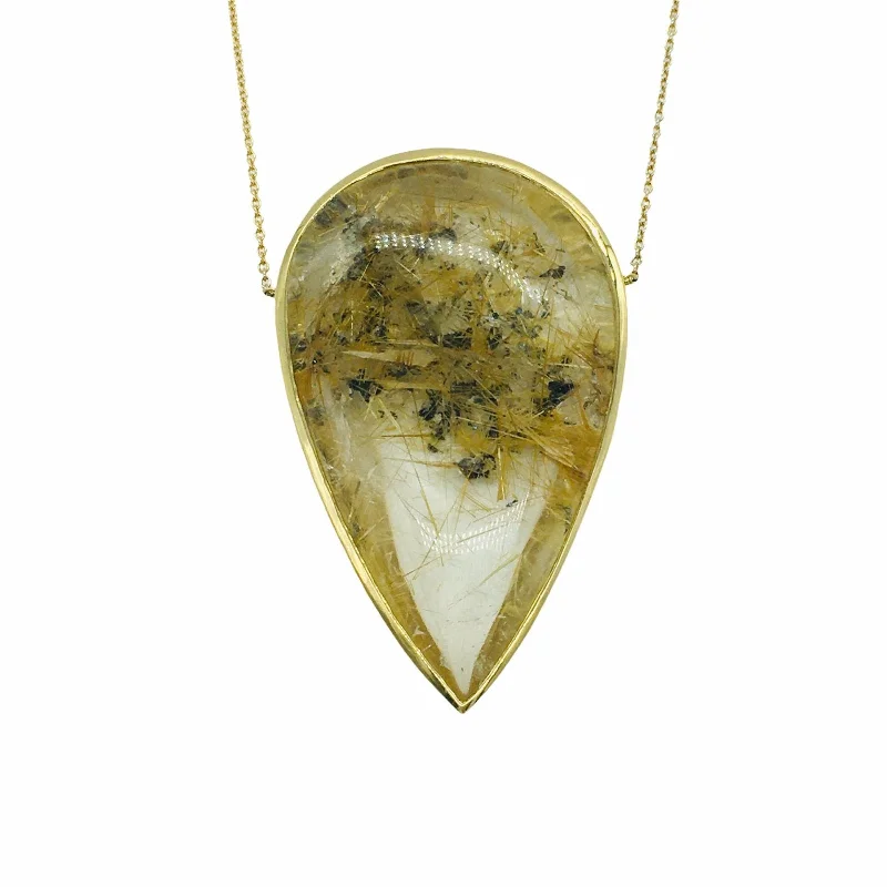 One of a Kind Rutilated Quartz Necklace