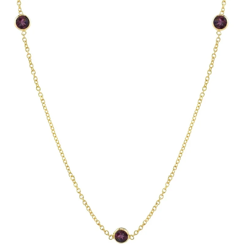 Three Garnet Necklace