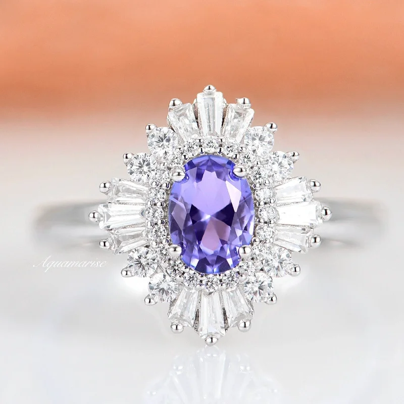 Victoria Tanzanite Ring- Sterling Silver