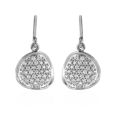 14k White Gold .25ct Diamond Earrings