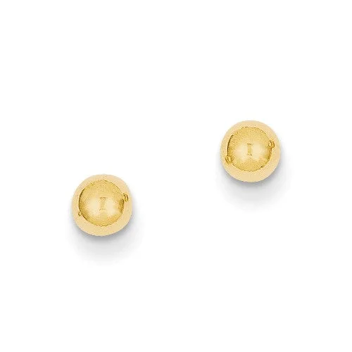 14K Yellow Gold 4mm Ball Post Earrings