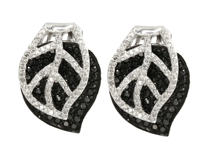 Black Diamond Earrings (Black Diamond 2.34 cts. White Diamond 0.92 cts.)