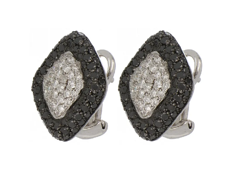 Black Diamond Earrings (Black Diamond 3.5 cts. White Diamond Included cts.)