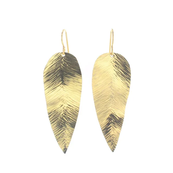 Gold Fern Earrings