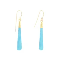 Gold Mia Turquoise Earrings