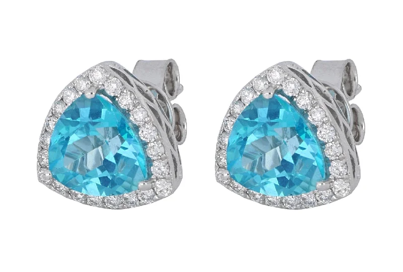 Kreations Ocean Topaz and Diamond Earrings