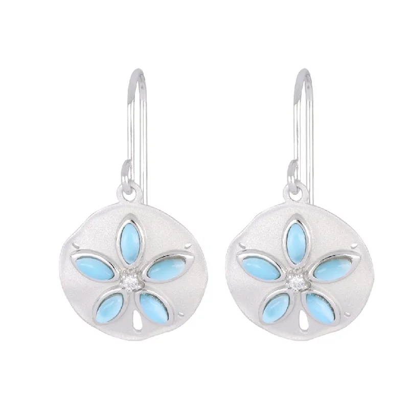 Larimar Earrings (Larimar Cubic Zirconia)