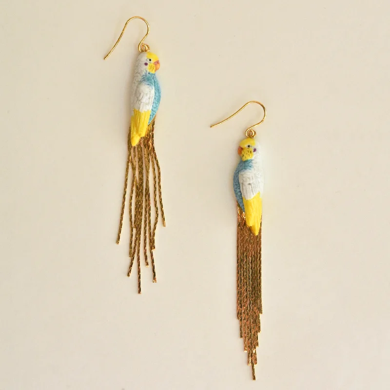 Parakeet Fringe Earrings