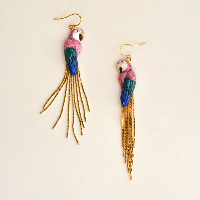 True Parrot Fringe Earrings