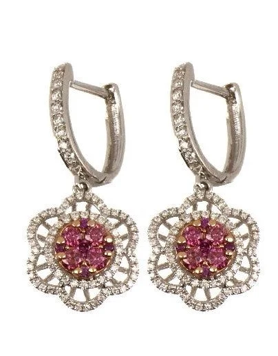 Purple Diamond Ladies Earrings (Purple Diamond 0.7 cts. White Diamond 0.75 cts.)