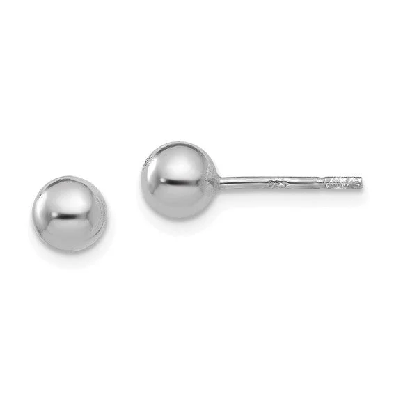 Sterling Silver 5mm Polished Ball Post Earrings