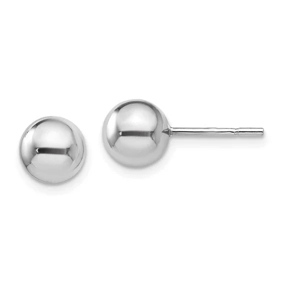 Sterling Silver 7mm Polished Ball Post Earrings