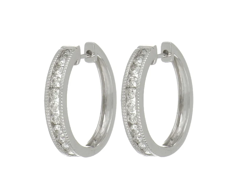 White Diamond Ladies Earrings (White Diamond 0.734 cts.)