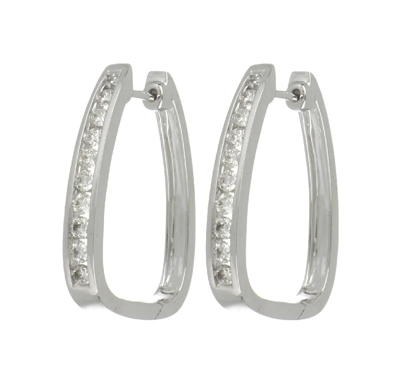 White Diamond Ladies Earrings (White Diamond 0.735 cts.)