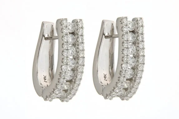 White Diamond Ladies Earrings (White Diamond 1.09 cts. White Diamond 1.27 cts.)