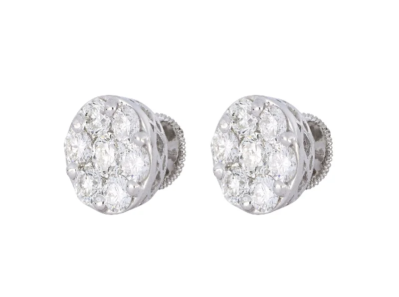 White Diamond Ladies Earrings (White Diamond 3.08 cts.)