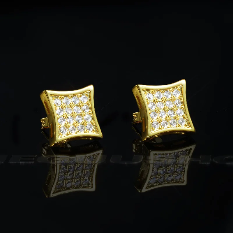 10MM Micro-inlay AAA CZ High Grade Stud Earring