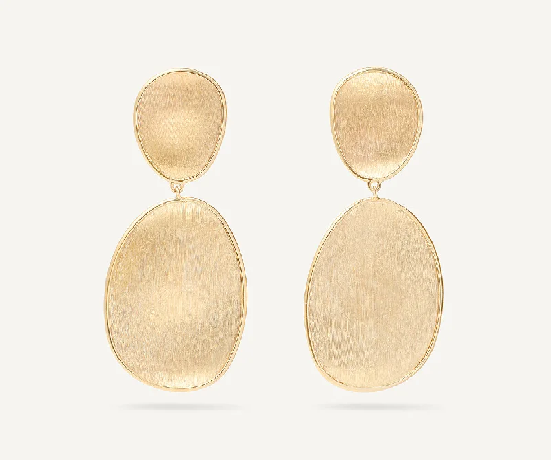 18K Yellow Gold Double Drop Earrings