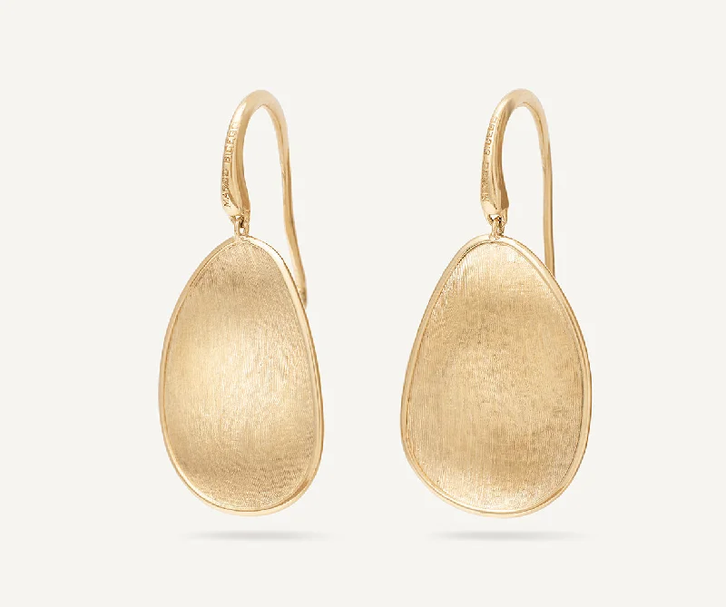 18K Yellow Gold Drop Earrings, Medium