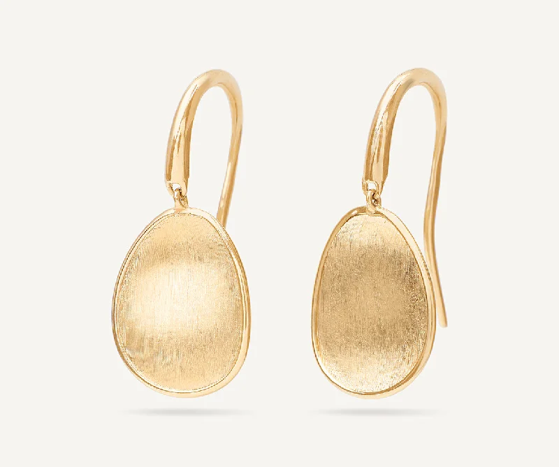 18K Yellow Gold Drop Earrings, Small