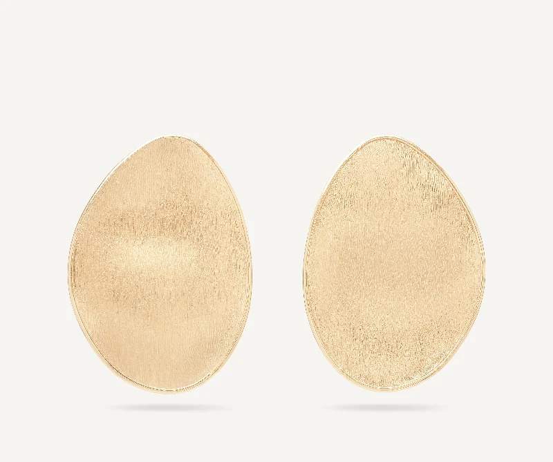 18K Yellow Gold Large Stud Earrings