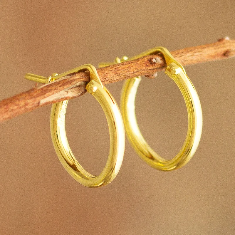 Always Classic Classic Small 18k Gold Plated Hoop Earrings (.5 Inch)