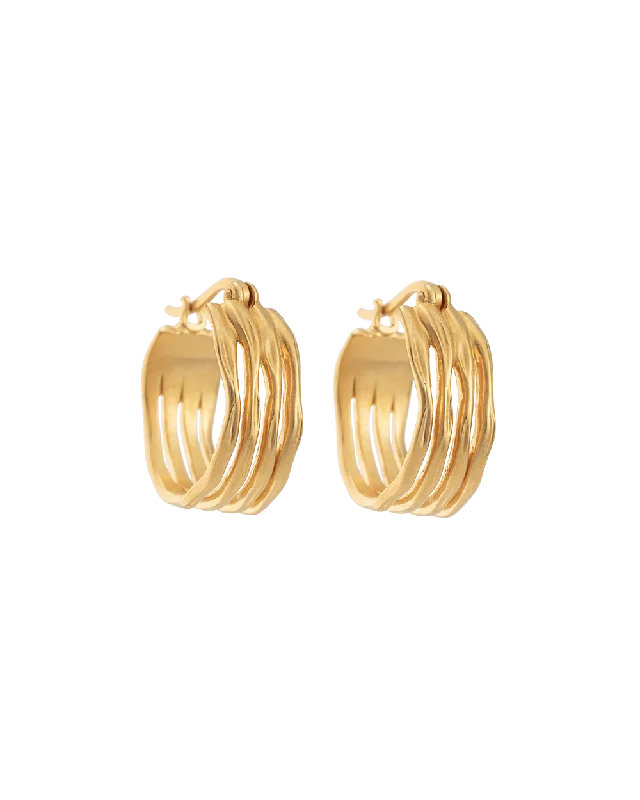 BOTANICA HOOPS (18K GOLD PLATED)