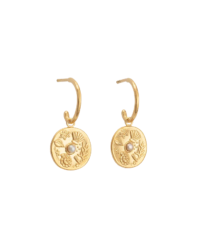 BY THE SEA HOOPS (18K GOLD PLATED)