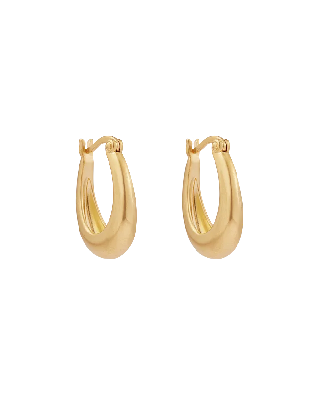 CENTRA HOOPS (18K GOLD PLATED)