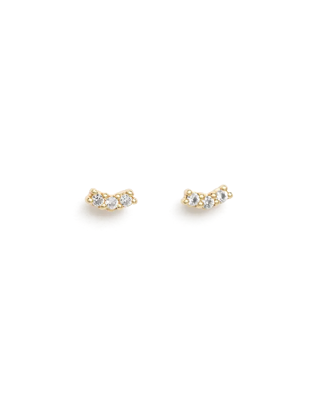 CONTOUR TOPAZ STUDS (GOLD)