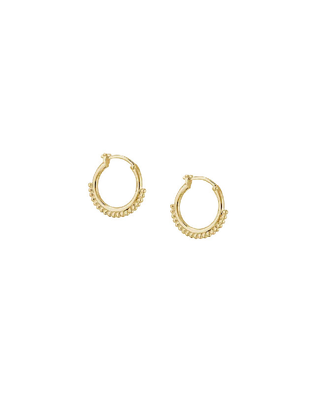 DETAIL HOOP EARRINGS (18K GOLD PLATED)