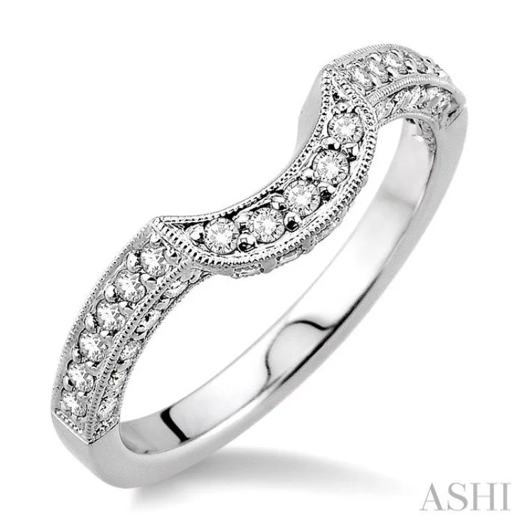 1/3 Ctw Diamond Matching Wedding Band in 14K White Gold