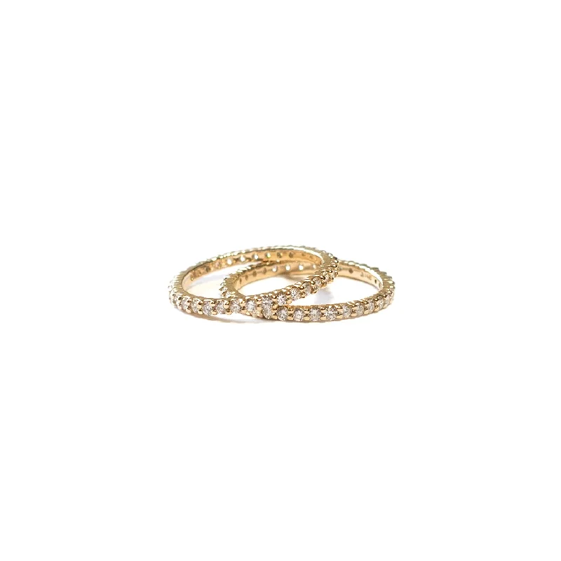 hannah : shared prong set eternity band