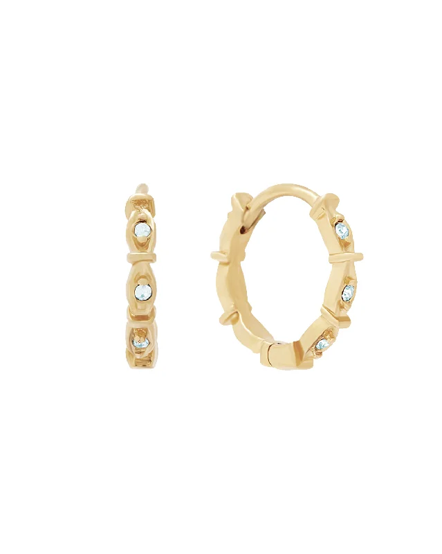 Madame Blanche Aquamarine Hoops